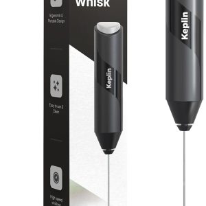 Keplin Handheld Milk Frother – Stainless Steel Electric Coffee Whisk for Lattes, Matcha & Protein Shakes