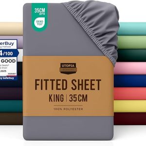 Utopia Bedding Fitted Sheet – (Multiple Sizes & Colours Available)